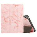 For iPad Air 2/ Air 1 5th 6th Gen Marble Texture Pattern Horizontal Flip Case with Pen Holder