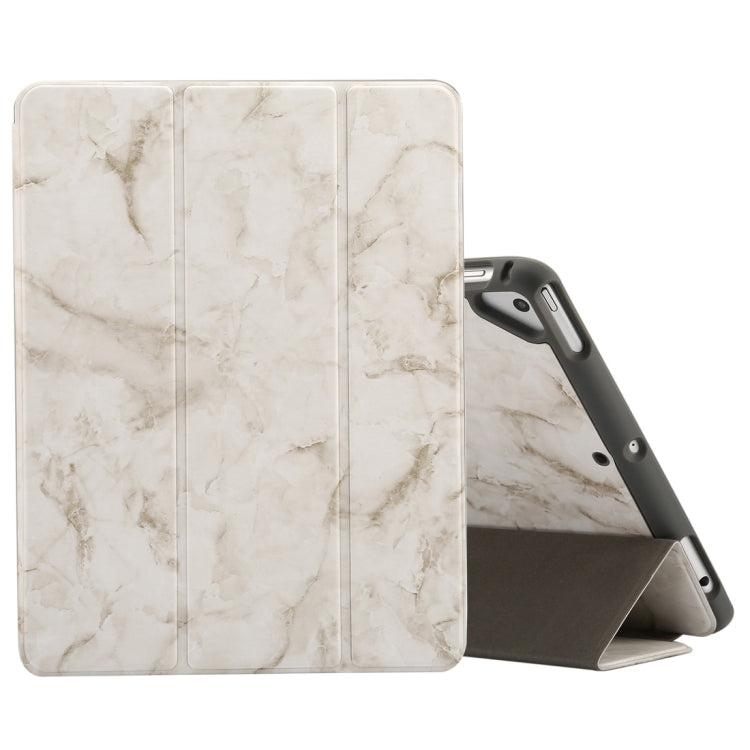 For iPad Air 2/ Air 1 5th 6th Gen Marble Texture Pattern Horizontal Flip Case with Pen Holder