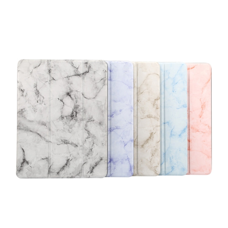 For iPad Air 2/ Air 1 5th 6th Gen Marble Texture Pattern Horizontal Flip Case with Pen Holder