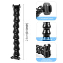 PULUZ Action Sports Cameras Jaws Flex Clamp Mount for GoPro Hero12 Black / Hero11 /10 /9 /8 /7 /6 /5, Insta360 Ace / Ace Pro, DJI Osmo Action 4 and Other Action Cameras