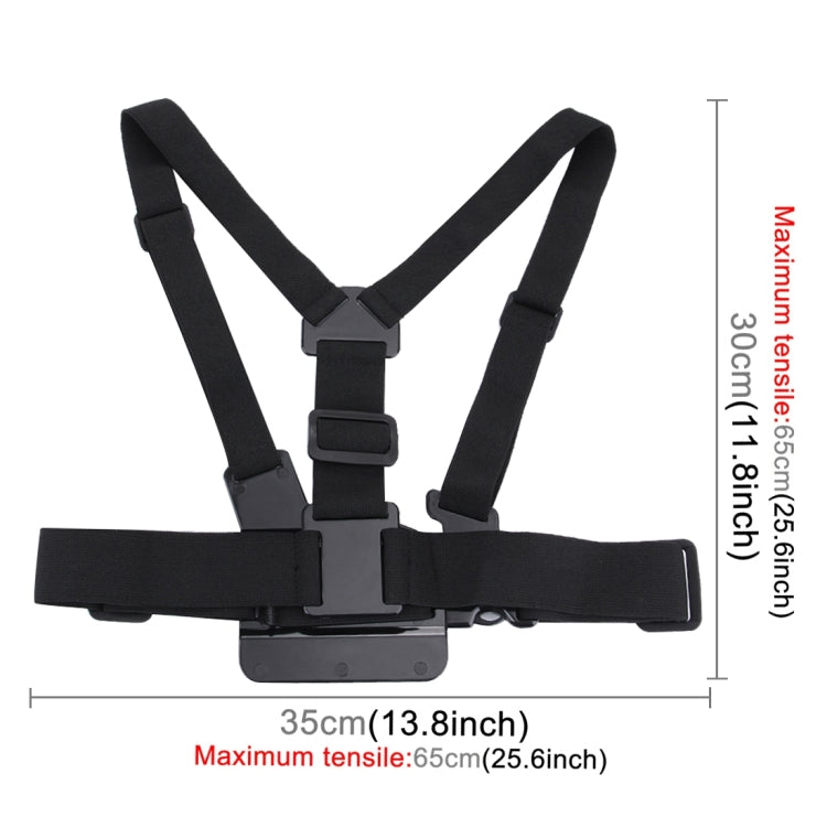 PULUZ Adjustable Body Mount Belt Chest Strap with J Hook Mount & Long Screw for GoPro Hero12 Black / Hero11 /10 /9 /8 /7 /6 /5, Insta360 Ace / Ace Pro, DJI Osmo Action 4 and Other Action Cameras