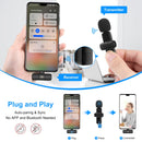 PULUZ Wireless Lavalier Noise Reduction Reverb Microphones for Type-C Phone, Type-C Receiver and Dual Microphones