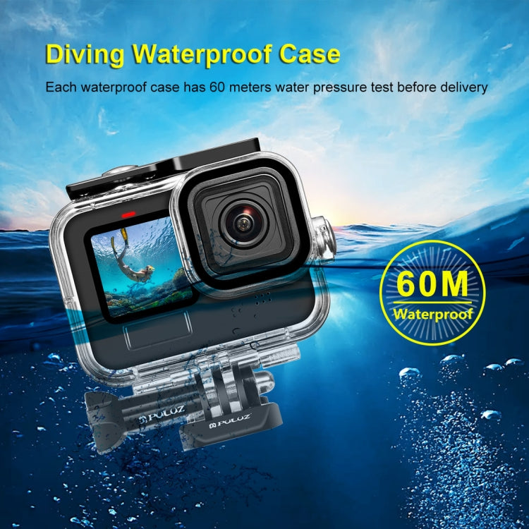 PULUZ for GoPro HERO12 Black /11 Black /10 Black /9 Black 60m Waterproof Housing Protective Case