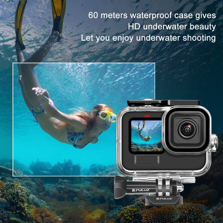 PULUZ for GoPro HERO12 Black /11 Black /10 Black /9 Black 60m Waterproof Housing Protective Case