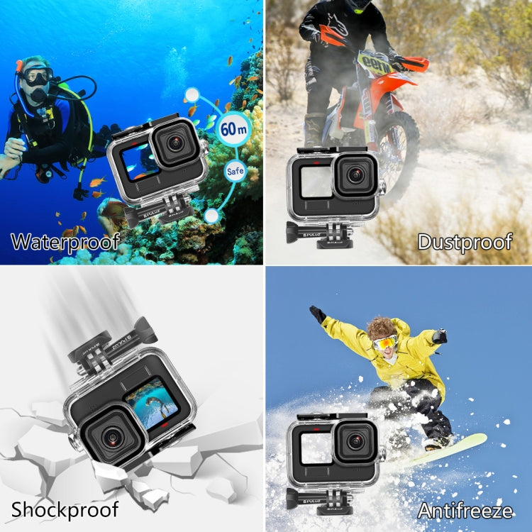 PULUZ for GoPro HERO12 Black /11 Black /10 Black /9 Black 60m Waterproof Housing Protective Case