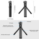 For Insta 360 X3 PULUZ Rotary Handle Desktop Tripod Stand 110cm Selfie Stick Monopod