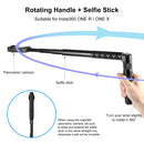 For Insta 360 X3 PULUZ Rotary Handle Desktop Tripod Stand 110cm Selfie Stick Monopod