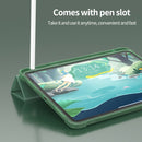 For iPad Air 11 inch 2024 / Air 2022 10.9 Multi-folding Leather Tablet Case with Pen Slot
