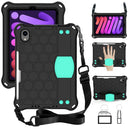 For iPad mini 6 2021 Honeycomb EVA Hybrid PC Tablet Case with Strap