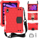 For iPad mini 6 2021 Honeycomb EVA Hybrid PC Tablet Case with Strap