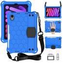 For iPad mini 6 2021 Honeycomb EVA Hybrid PC Tablet Case with Strap