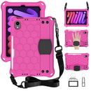 For iPad mini 6 2021 Honeycomb EVA Hybrid PC Tablet Case with Strap