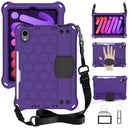 For iPad mini 6 2021 Honeycomb EVA Hybrid PC Tablet Case with Strap