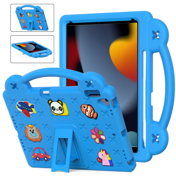 For iPad 10.2 9th 8th 7th Gen Handle Kickstand Children EVA Shockproof Tablet Case