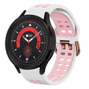 For Samsung Galaxy Watch 5  40mm 20mm Breathable Two-Colour Silicone Watch Band