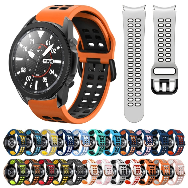 For Samsung Galaxy Watch 5 Pro  45mm 20mm Two-Colour Silicone Watch Band