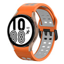For Samsung Galaxy Watch 4 40mm 20mm Breathable Two-Colour Silicone Watch Band