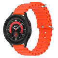 For Samsung Galaxy Watch 5 Pro 45mm Ocean Style Silicone Solid Colour Watch Band