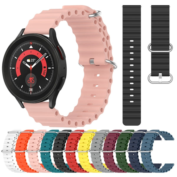 For Samsung Galaxy Watch 4 40mm Ocean Style Silicone Watch Band