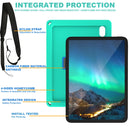 360 Rotation Stand EVA Hard PC Tablet Case with Strap, For iPad 11th Gen 2025 A16