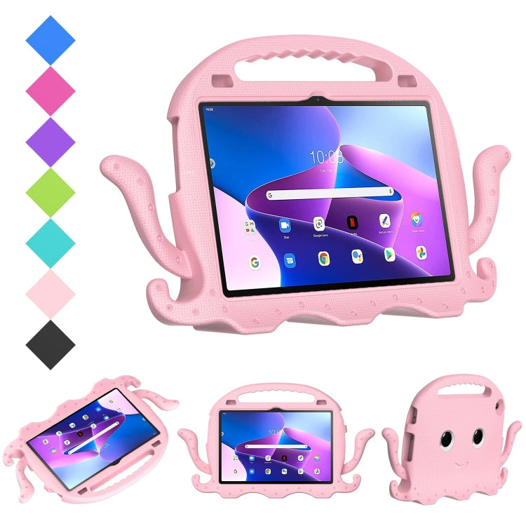 For Lenovo Tab M10 3rd Gen 10.1 TB-328 Octopus Style EVA Hard PC Shockproof Tablet Case with Strap