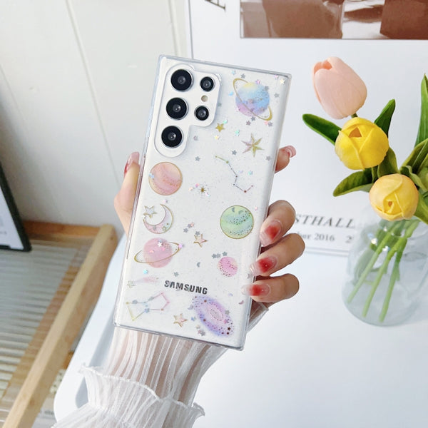 Cosmic Star Glitter Epoxy TPU Phone Case, For Samsung Galaxy  A33 5G, For Samsung Galaxy  A53 5G, For Samsung Galaxy  A73 5G, For Samsung Galaxy  A03, For Samsung Galaxy  A23, For Samsung Galaxy S23 5G, For Samsung Galaxy S23+ 5G�����������������������...