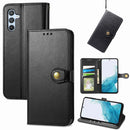 Retro Solid Color Buckle Leather Phone Case, For Samsung Galaxy A54 5G