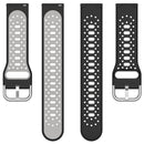 For Samsung  Galaxy Watch 7/6/5/4 20mm Two-Colour Silicone Watch Band