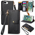 Love Zipper Lanyard Leather Phone Case