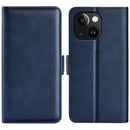 For iPhone 16 Plus Dual-side Magnetic Buckle Horizontal Flip Leather Phone Case