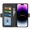 For iPhone 16 Plus Dual-side Magnetic Buckle Horizontal Flip Leather Phone Case