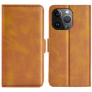 For iPhone 16 Plus Dual-side Magnetic Buckle Horizontal Flip Leather Phone Case