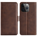 For iPhone 16 Plus Dual-side Magnetic Buckle Horizontal Flip Leather Phone Case