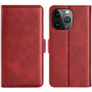 For iPhone 16 Plus Dual-side Magnetic Buckle Horizontal Flip Leather Phone Case