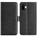 For iPhone 16 Plus Dual-side Magnetic Buckle Horizontal Flip Leather Phone Case