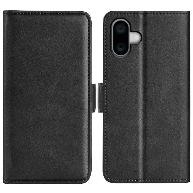 For iPhone 16 Pro Max Dual-side Magnetic Buckle Horizontal Flip Leather Phone Case