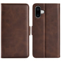 For iPhone 16 Plus Dual-side Magnetic Buckle Horizontal Flip Leather Phone Case