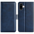 For iPhone 16 Plus Dual-side Magnetic Buckle Horizontal Flip Leather Phone Case