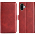 For iPhone 16 Plus Dual-side Magnetic Buckle Horizontal Flip Leather Phone Case