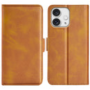 For iPhone 16 Plus Dual-side Magnetic Buckle Horizontal Flip Leather Phone Case