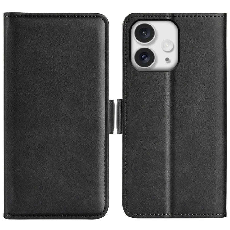 For iPhone 16 Pro Max Dual-side Magnetic Buckle Horizontal Flip Leather Phone Case