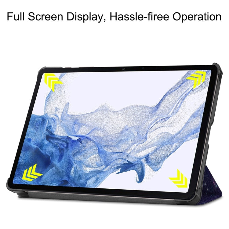 3-Fold Stand Leather Smart Tablet Case For Samsung Galaxy Tab S9 FE+ 12.4