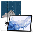 3-Fold Stand Leather Smart Tablet Case For Samsung Galaxy Tab S9 FE+ 12.4