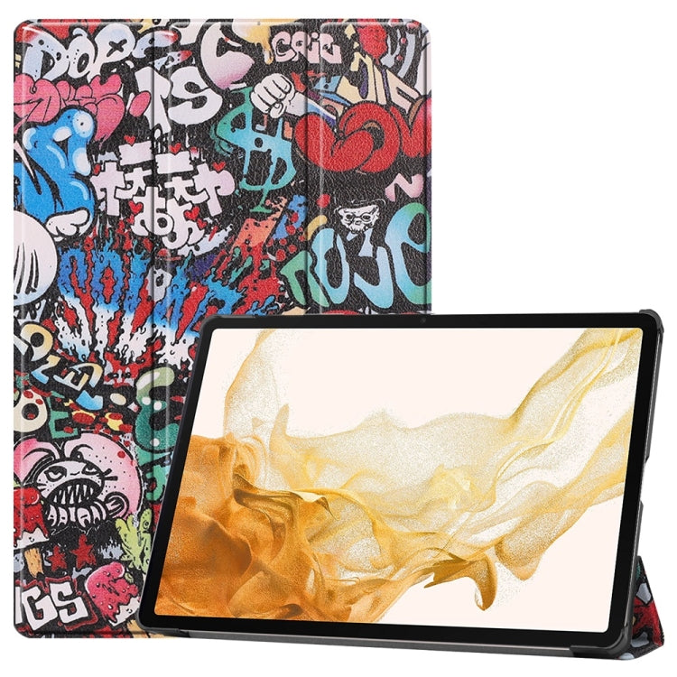 3-Fold Stand Leather Smart Tablet Case For Samsung Galaxy Tab S9 FE+ 12.4