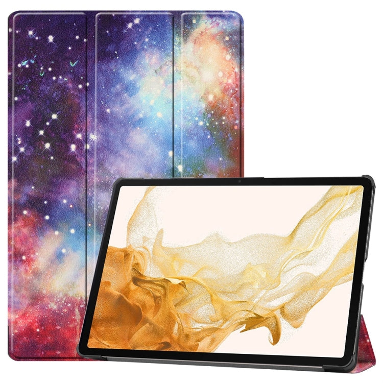 3-Fold Stand Leather Smart Tablet Case For Samsung Galaxy Tab S9 FE+ 12.4