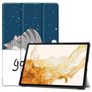 3-Fold Stand Leather Smart Tablet Case For Samsung Galaxy Tab S9 FE+ 12.4