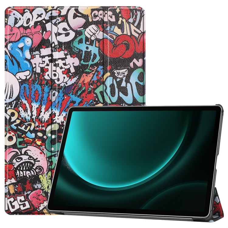 3-Fold Stand Leather Smart Tablet Case For Samsung Galaxy Tab S9 FE+ 12.4