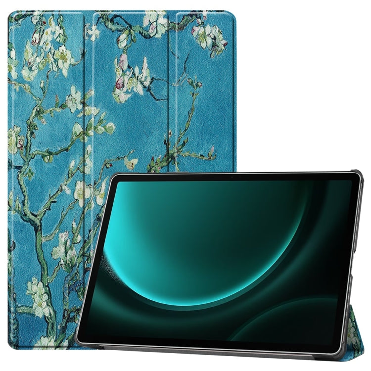 3-Fold Stand Leather Smart Tablet Case For Samsung Galaxy Tab S9 FE+ 12.4