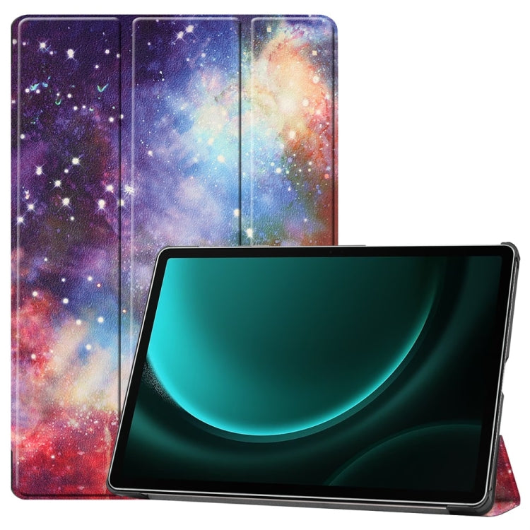 3-Fold Stand Leather Smart Tablet Case For Samsung Galaxy Tab S9 FE+ 12.4