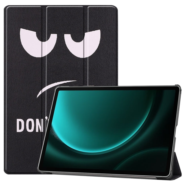 3-Fold Stand Leather Smart Tablet Case For Samsung Galaxy Tab S9 FE+ 12.4